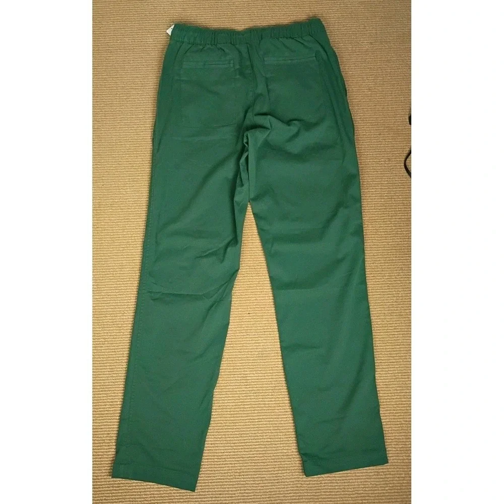 L.L.Bean Comfort Stretch Dock Pants Green Pull On  Mens Sz M 34